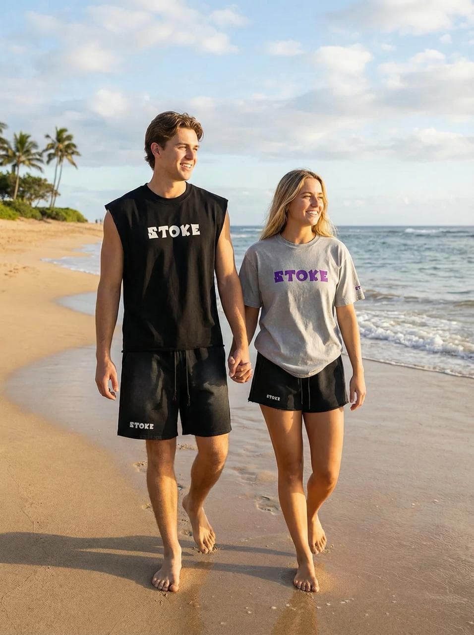 STOKE lookbook - Beach couple walking