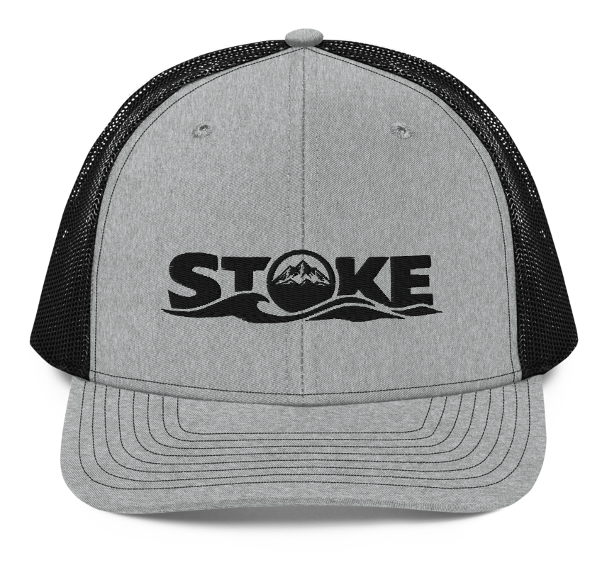 STOKE trucker cap in Heather Grey and Black