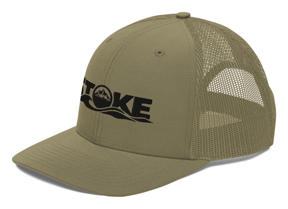 STOKE trucker cap in Loden from the left front