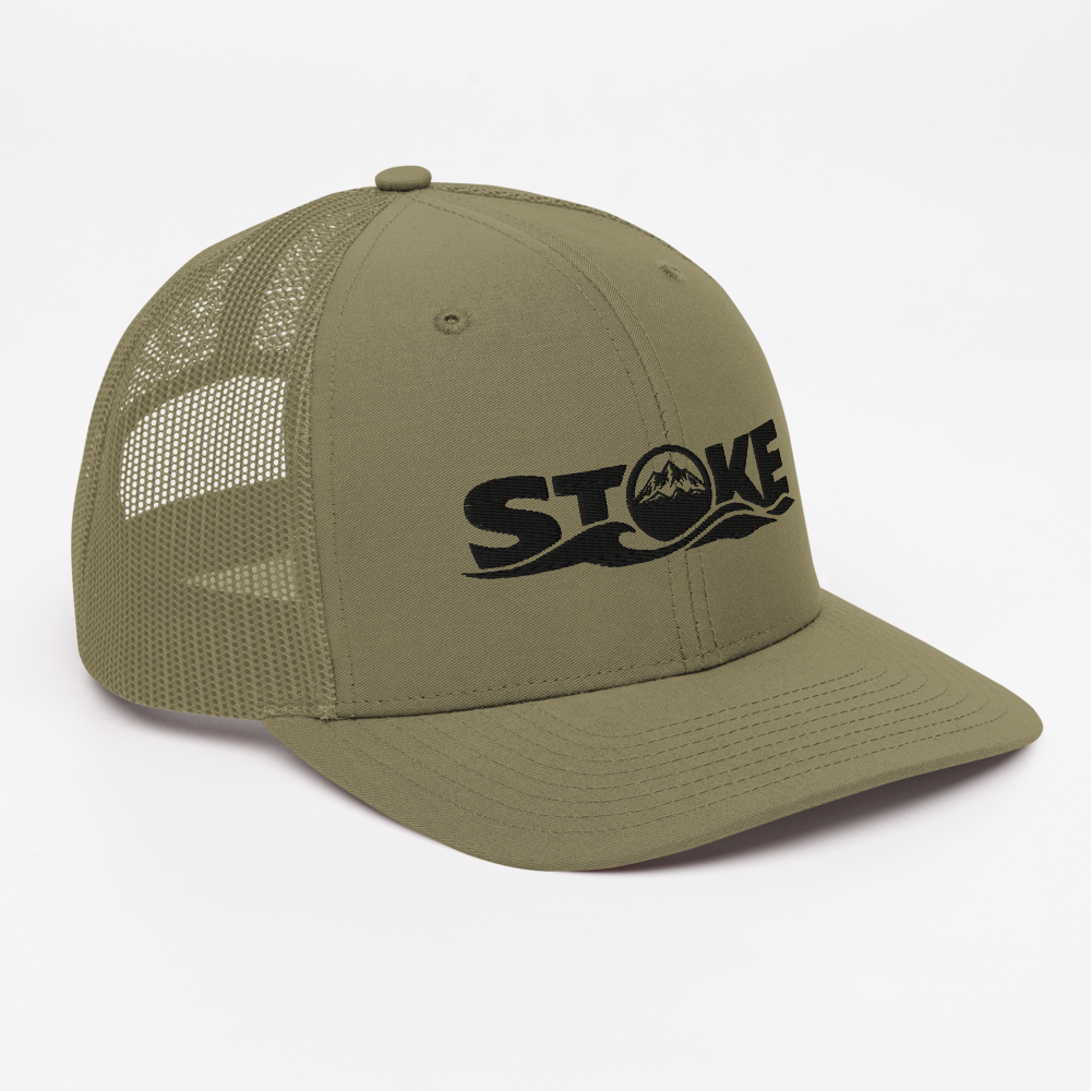 STOKE trucker cap in Loden from the right front