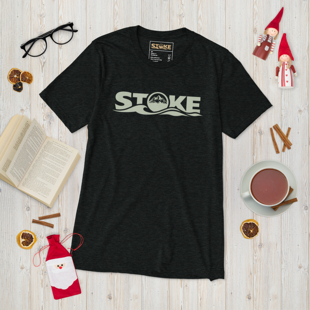 STOKE Trail Light Tee in Charcoal-Black Triblend