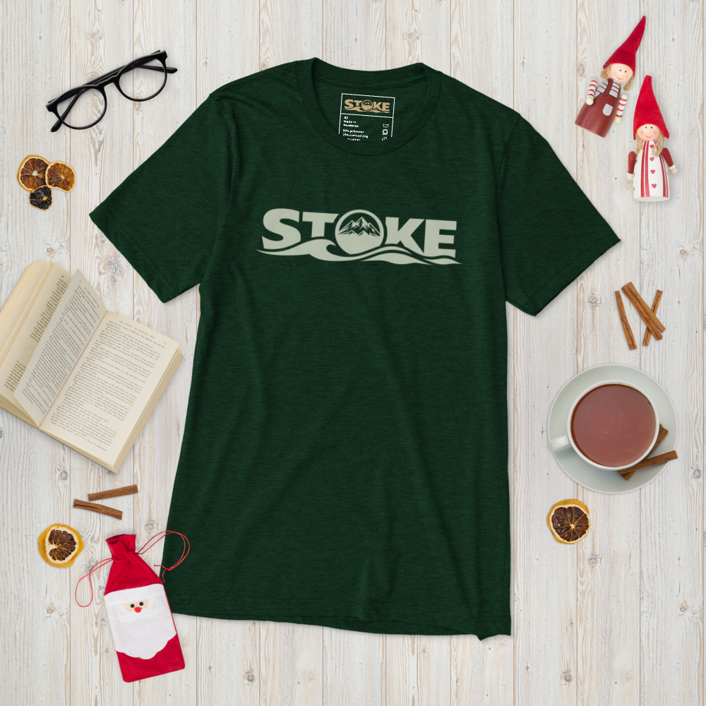 STOKE Trail Light Tee in Emerald Triblend